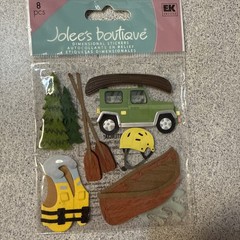 Jolee’s Boutique EK Success Dimensional Stickers “ CANOE TRIP “ NIP ~ 8 Pcs