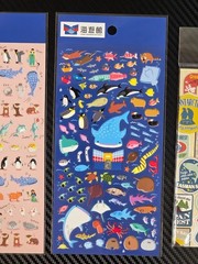 5 Sheets Marine Life & Ocean Animals 3d Puffy Stickers For Kids Scrapbooking
