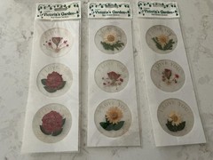 NEW LOT DRIED FLOWER STICKERS- VICTORIA’S GARDEN, DARICO, PLUS ASHLAND
