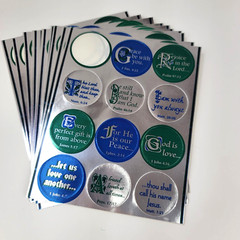 300 Bible Verse Stickers 2 Styles Scroll Metallic Sunday School Stocking Stuffer