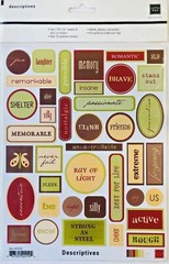 Chatterbox Cardstock Descriptives Cardstock Words phrases & Quotes 75 Stickers