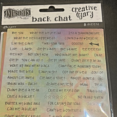 Ranger Dylusions Creative Dyary Back Chat Stickers & Washi Tape Sheets NEW