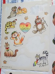 24 Mix Lot Rare Vtg Orig Cat Dog Stickers 1983 Hallmark Panda Koala Rabbit Sheep