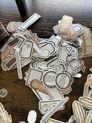 Time Imprint – 1,008 Retro Vintage Box Scrapbooking Stickers, Sealed Box
