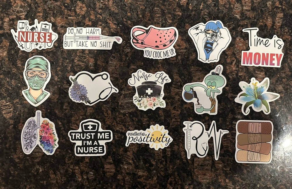 Nurse Sticker Decal Pack Of 15 Stickers RN Nurse Gift Idea