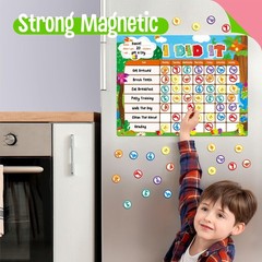 Magnetic Reward Chart, Dry Erase Task Board-One Chart & 72 Magnetic Reward Ma…