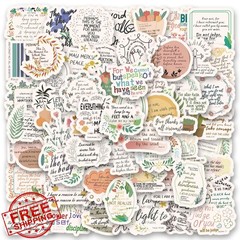 100pc Bible Stickers Christian Verse Journaling Aesthetic Faith