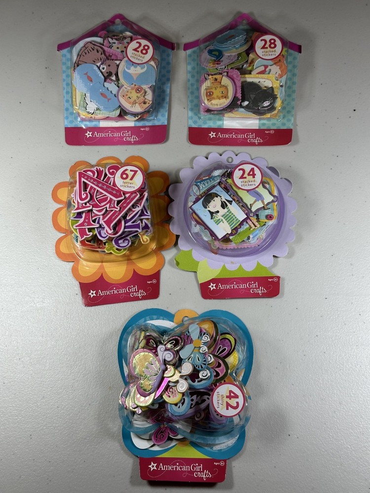 5- American Girl Dolls Scrapbook Stickers Butterfly Letters 3D Stacked NEW RARE