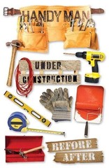 Handy Man Construction Stickers Set 3D – 10 Stickers