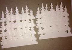 🌲10 TREELINE cardstock paper die cut embellishments … PINE TREES