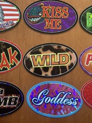 Vintage Lot Of 15 90s Attitude Stickers Wild Bad Dog Freak Bumper Vending Oval