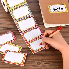 500 Pcs Colorful Name Tag Labels – Removable Adhesive Writable Stickers for Offi