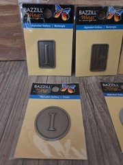 Dazzles Hot Off The Press Metal Monogram Charm Token Lot (7 Packages