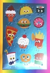 Assorted Foil Colorful Stickers Standard Glossy 4 Sheets by American Greeting