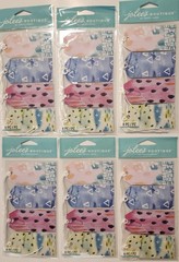 Lot of 6 packs JOLEE’S Boutique Watercolor Pattern Tags with ties