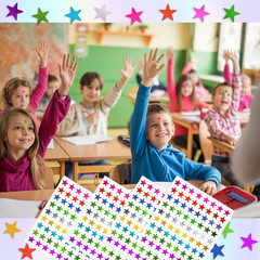 Star Metallic Stickers 2520 PCS 0.6 Foil Stars for Kids Reward & Behavior Cha