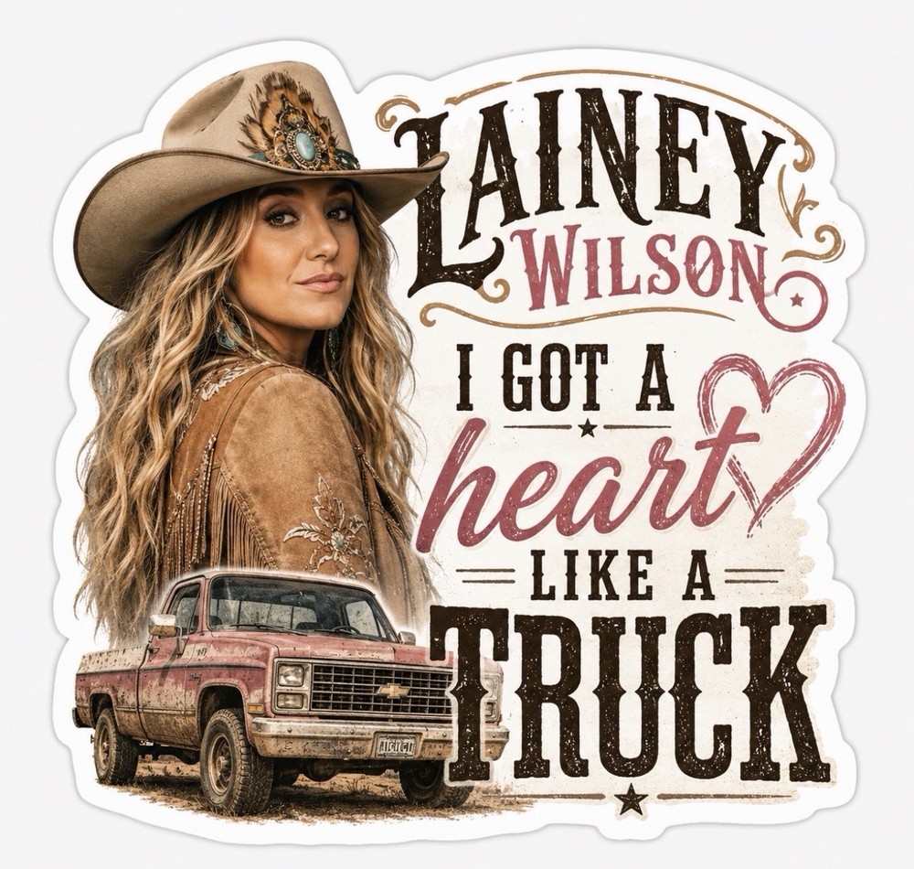 Lainey Wilson Sticker/Country/Country Music/Heart Like A Truck/Style 2