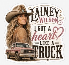Lainey Wilson Sticker/Country/Country Music/Heart Like A Truck/Style 2