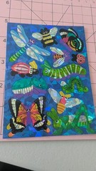 Vintage Sandylion Stickers Prism Bugs Insects Grasshopper Bee Butterfly Sheet