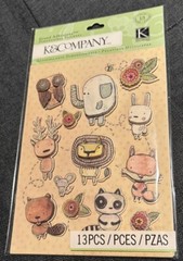 K & CO WOODLAND ANIMALS DIMENSIONAL STICKERS *