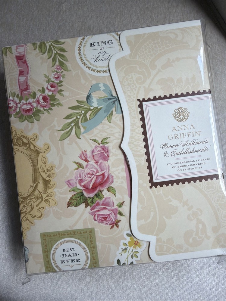 Anna Griffin Crown Sentiments & Embellishments – 113 3Dimensional Stickers AG886