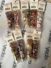 New Vintage CHATTERBOX BUTTONS BY JUNKITZ approx 45 pieces each