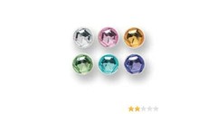 Scrapbooking Crafts KF Princess Silver Brads Gems Pastel Petites Pink Blue Green