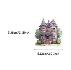 50 PACK Architecture Cottage House Fairy Tale Vinyl PET Stickers Lot 50PCS
