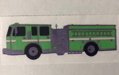 RED/WHT FIRE ENGINE Laser Die-Cut Kit(Makes 1Truck)Deluxe Cuts•Emergency Vehicle