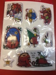 Sherman On The Mount Vintage Puffy Stickers 1984 Vinyl AGC Forget Me Not Holiday