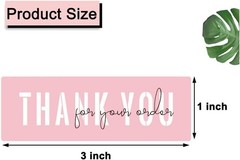 3 Rolls Thank You Stickers 1×3 Inch Sealing Labels for Small Business Packaging