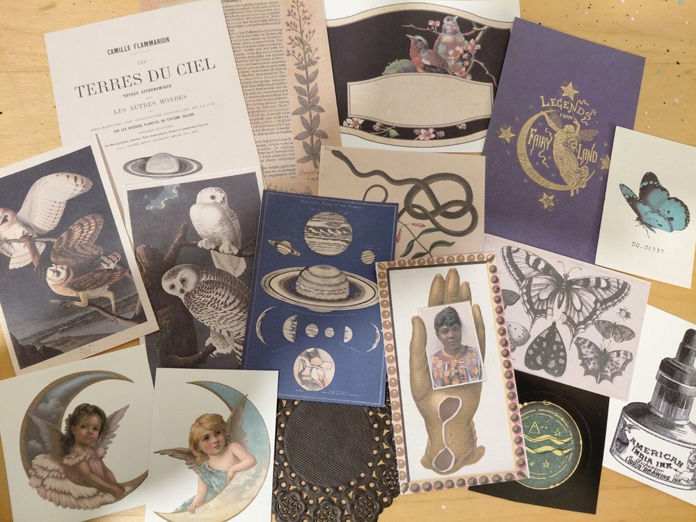 30+ Pieces Witchy/Mystical Vintage Ephemera For Junk Journal, Collage, Scrapbook
