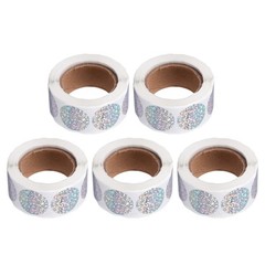 5 Rolls Sticky Labels Stickers for Small Business Holographic Self Adhesive