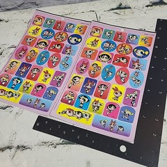 Vintage Y2K Power Puff Girls Stickers Lot 2 Sheets Cartoon Network 2000