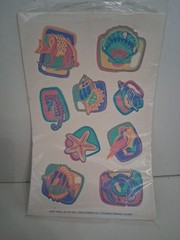 Current Inc. Stickers By the Sea Shells Fish Sea Horse Crab Bird – Sheets New