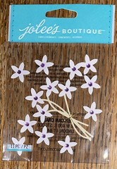 Jolees VIOLET JEWELED FLOWERS Gem Purple Bunch Bouquet Wedding Scrapbook Sticker