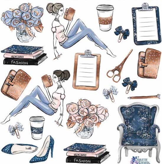 Violette Stickers Trendy Fashion Planner Girl Crafts Planner Supply Scrapbook