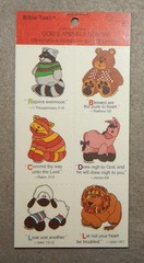 3 Packs God’s Animals Gummed Stickers (1 5/8″ x 1 1/4″) 6 Animals, 360 Total