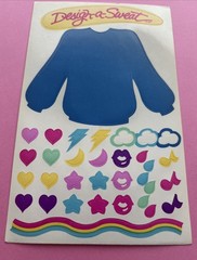 Vintage 80s Sandylion Design-A-Sweat Maxi Activity Sticker Sheet