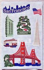 Mrs Grossman Vintage 4×6″ Laser Cut ‘San Francisco’ Sticker Sheet (Retired)