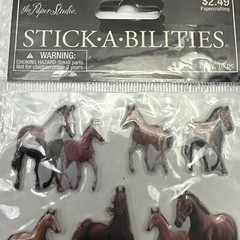 Stick A Bilities Horse Stickers New Puffy 18 Pieces