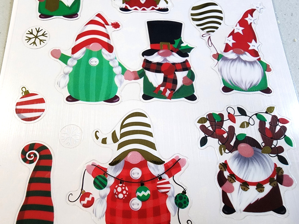 Christmas Nordic Gnome Stickers Foil Accents Santa & Mrs Paper Studio 12″ Sheet