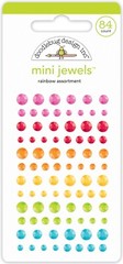 Crafts Doodlebug Mini Jewels Rainbow Asst Pink Orange Yellow Green Blue Bright