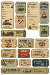 Camping Embellishments Junk Journal Scrapbook USA PICK A Set