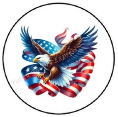 EAGLE FLAG PATRIOTIC ENVELOPE SEALS LABELS STICKERS PARTY FAVORS