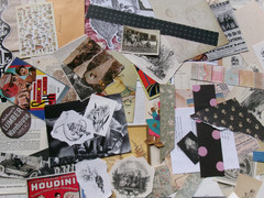 30 Piece Junk Journal sticker Ephemera Vintage Paper FANCY CUTS STAMPS WORDS