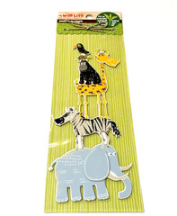 My Wildlife 3D Embellishment Jungle Animal Zebra Elephant Giraffe Gorilla Safari