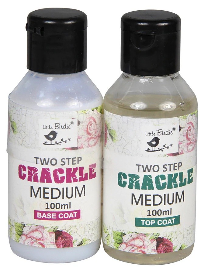 Little Birdie Two Step Crackle Medium 100ml-Top and Base Coat