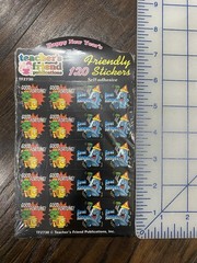 VTG 1995 Happy New Years Sealed Package Stickers Lot Of 2 Teachers Friend