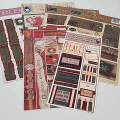 NEW Lot CHRISTMAS HOLIDAY Scrapbooking Cardstock Stickers Borders -G